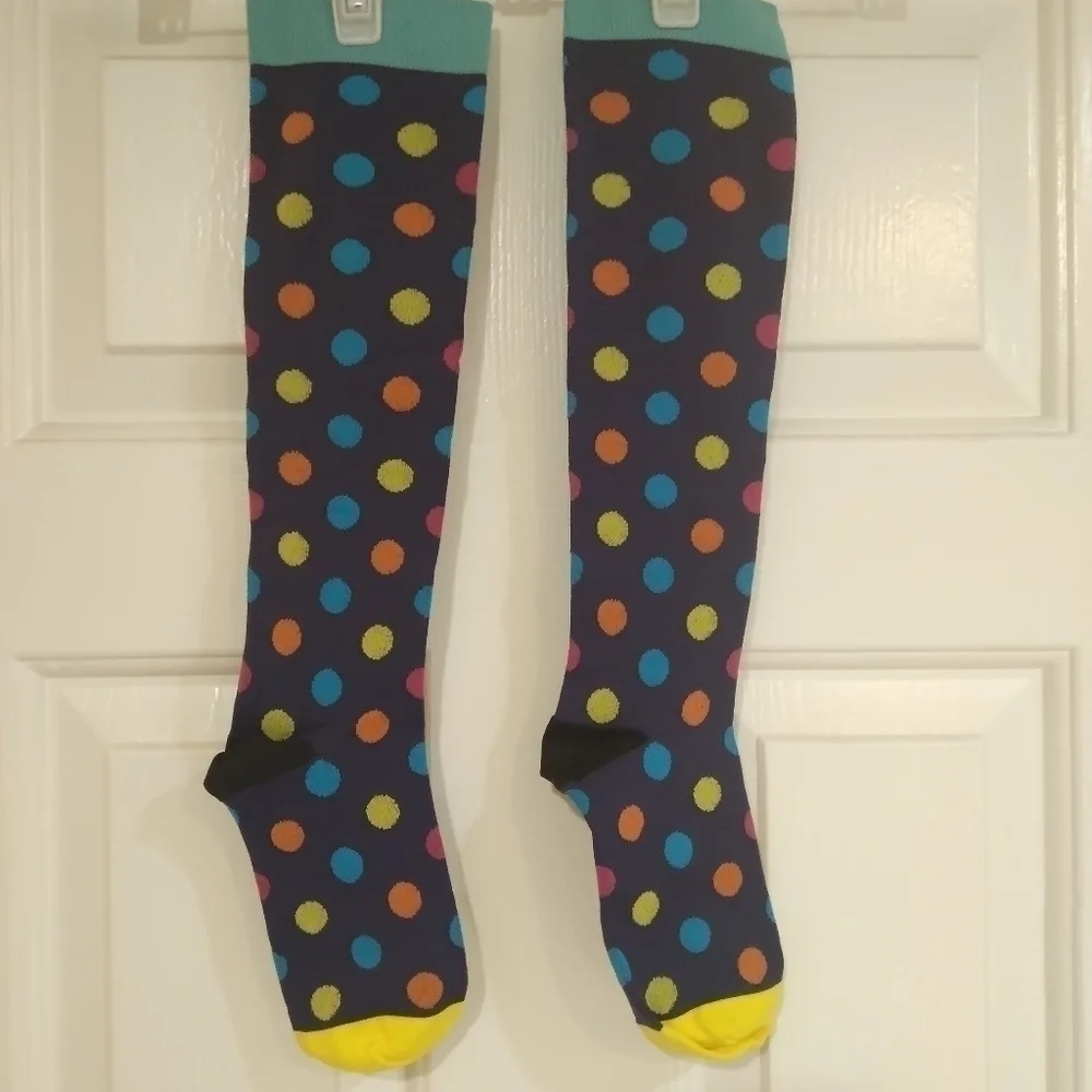 Knee High Argyle Pattern Socks Size S/M